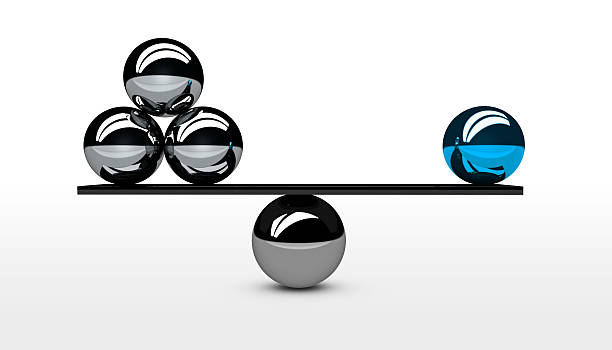 Business Quality Vs Quantity Concept Balancing business quality versus quantity balance conceptual graphic for business and marketing concept 3D illustration. Abundance stock pictures, royalty-free photos & images