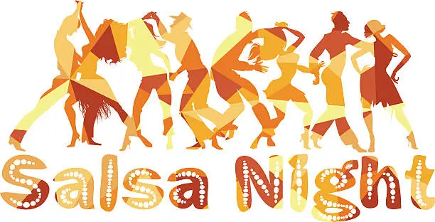 Vector illustration of Salsa night