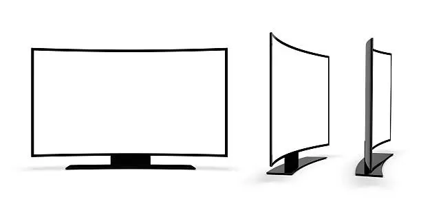 Photo of Modern TV on a white background.