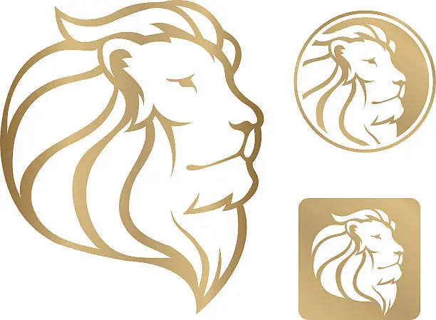 Vector illustration of Lion head