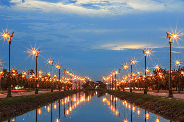 istock Evening sky at Thanon Utthayan(Aksa Road),Bangkok,Thailand 542175954