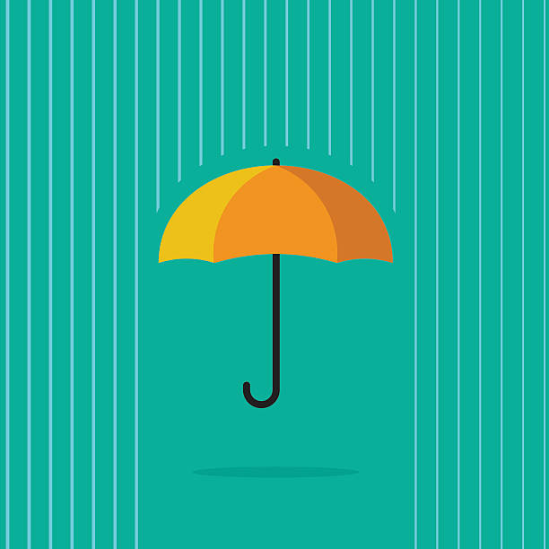 우산...에서 추상적임 꺾은선형 레인 벡터 삽화 파란색 배경에 - rain pattern striped water stock illustrations