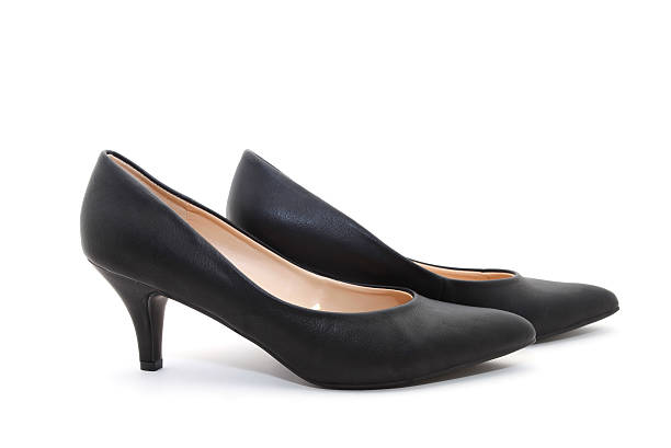 istock Black women's high-heeled shoes 542180506