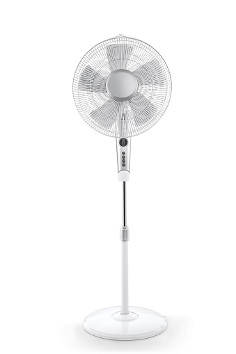Standing fan on white background
