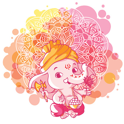 Free download of lord ganesha cartoon vector graphics and illustrations,  page 6