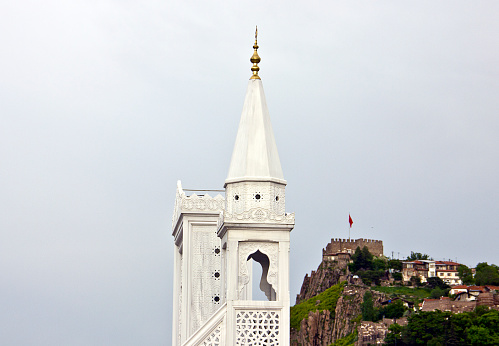 Old bazaar that called Hacı Bayram Veli. Hacı Bayram Mosque and bazaar was built by Architect Mehmet Bey in Ankara, Turkey in 1427. Today people visit the building for shopping and praying.