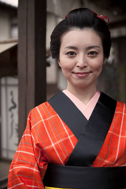 istock Japanese woman in Kimono, Machimusume 542188024