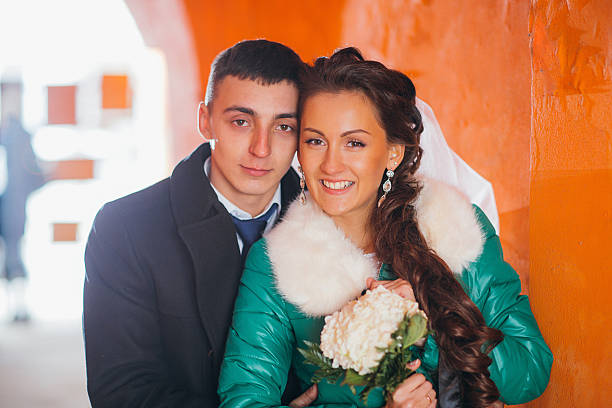 istock Romantic groom and bride  in their wedding day 542191646