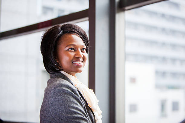 istock Corporate African female executive smiling 542194718