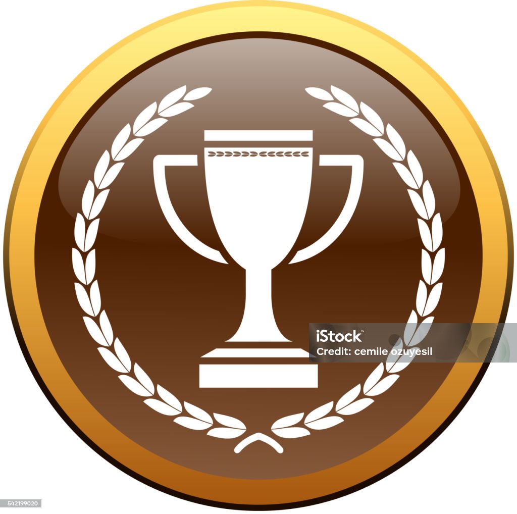 Shield Icon Trophy Trophy Shield Stock Illustration - Download Image Now - Award, Button ...