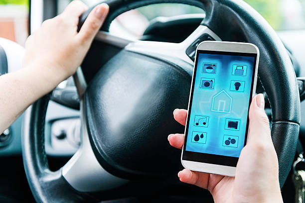 istock Control over household appliances with home automation app 542199760