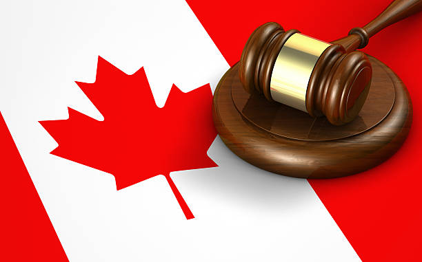 concepto del sistema jurídico jurídico del derecho del canadá - canada canadian flag business canadian culture fotografías e imágenes de stock