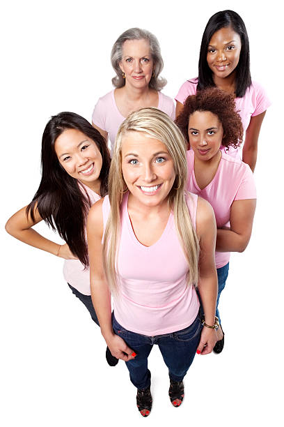 istock Diverse group of beautiful women wearing pink 542203130