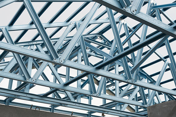 istock Structure of steel roof. 542209106