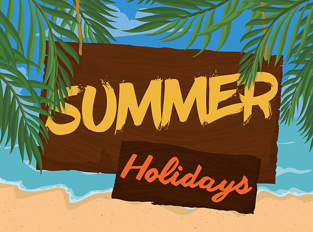 istock Wooden Sign for Summer Holidays in the Beach 542210074