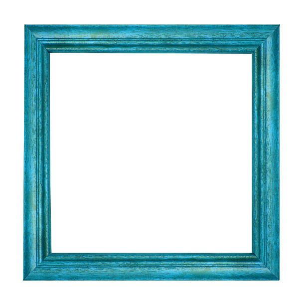 istock Blue wood picture frame. Isolated on white background 542210138