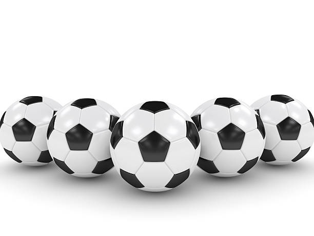 istock 3d rendered soccer balls isolated over white 542214498