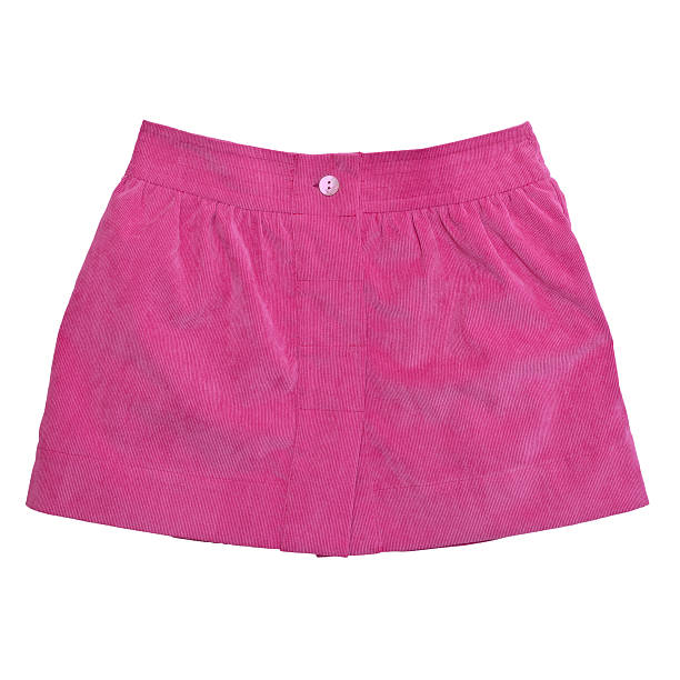 istock pink corduroy skirt on white background with working path 542218428