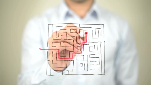 Maze, Path to Success, Drawing on Transparent Screen