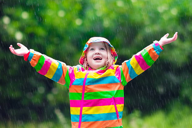 istock Child walking in the rain 542288866