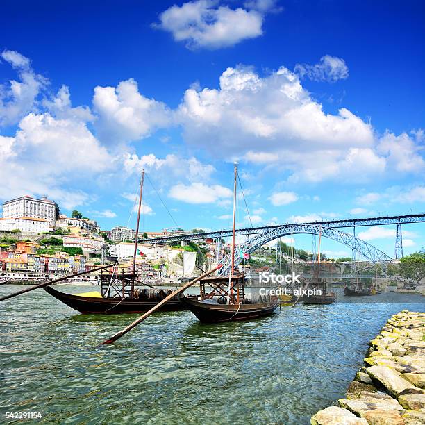 Port Skyline Stock Photo - Download Image Now - Portugal, Port Wine, Porto District - Portugal