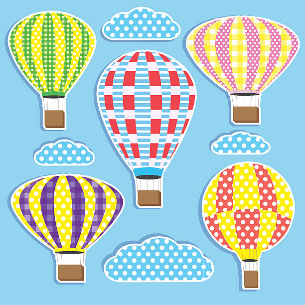 istock Set of colorful hot air balloons 542293178