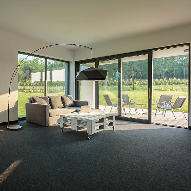istock Living room with beautiful view 542299796