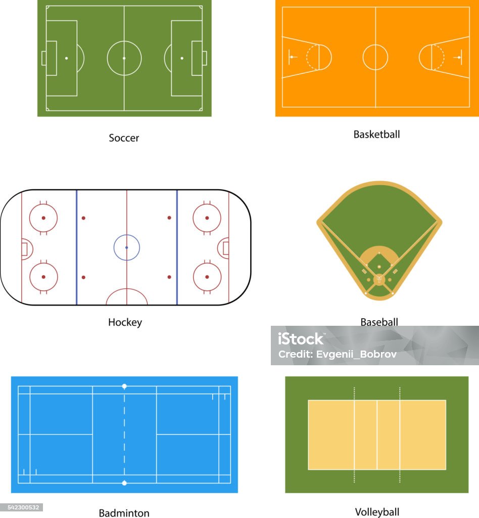 Sport Fields Marking Isolated On White Stock Illustration Download sport-fields-marking-isolated-on-white-stock-illustration-download