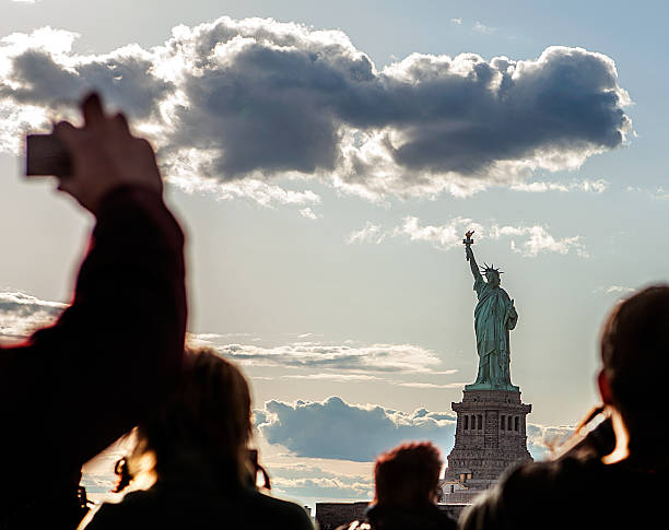 istock Group Tourists, Statue of Liberty Ferry 542306664