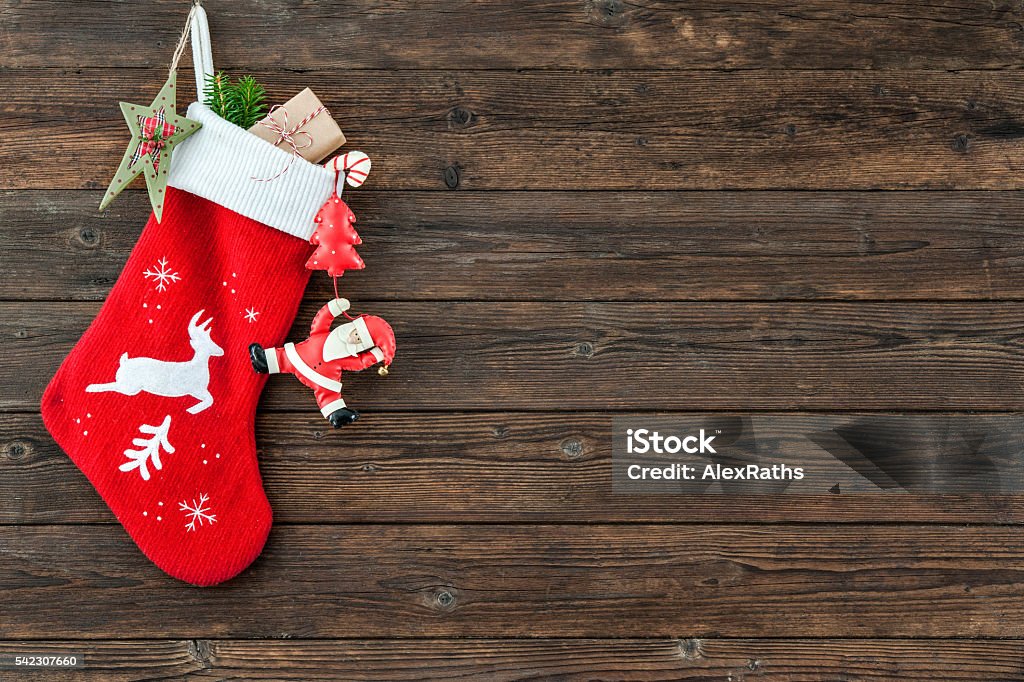 Decoración navideña pastoreo - Foto de stock de Medias de navidad libre de derechos
