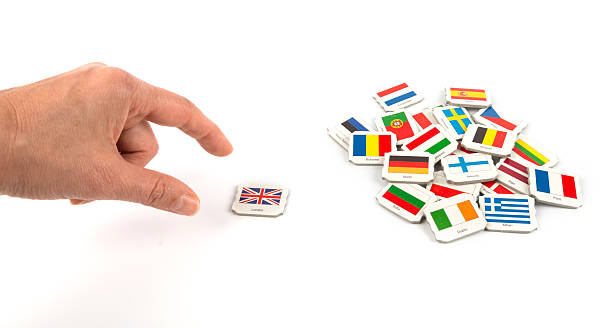 istock Brexit - Great Britain leaves the EU - map cutting 542309012