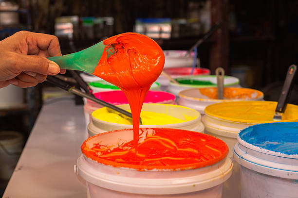 istock orange plastisol ink for print tee shirt 542309290