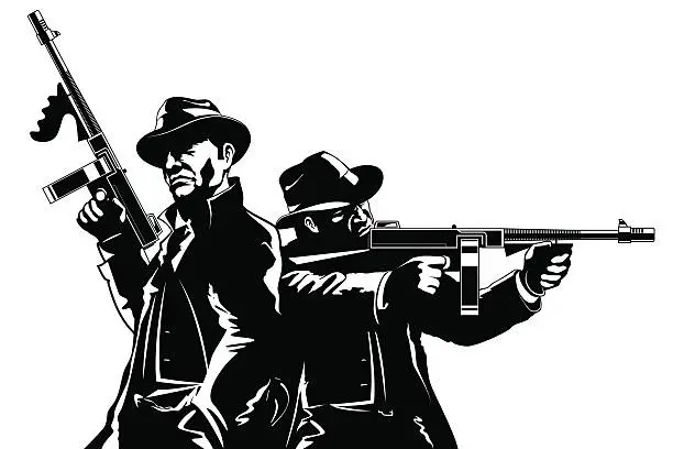 Vector illustration of Gangsters