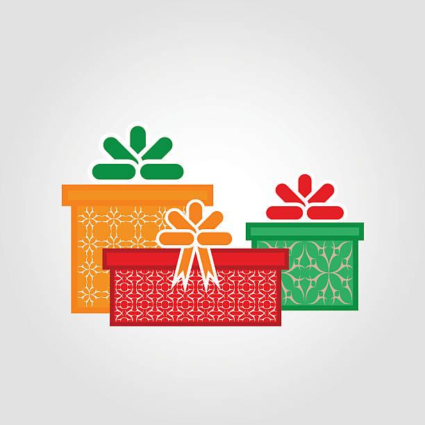 подарочная коробка - christmas backgrounds gift bow stock illustrations