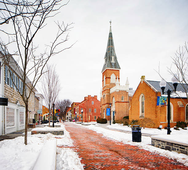 Winchester Virginia old town in Winter