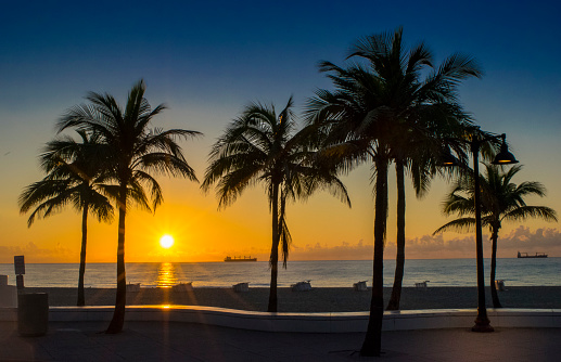 Sunrise on Fort Lauderdale Beach.