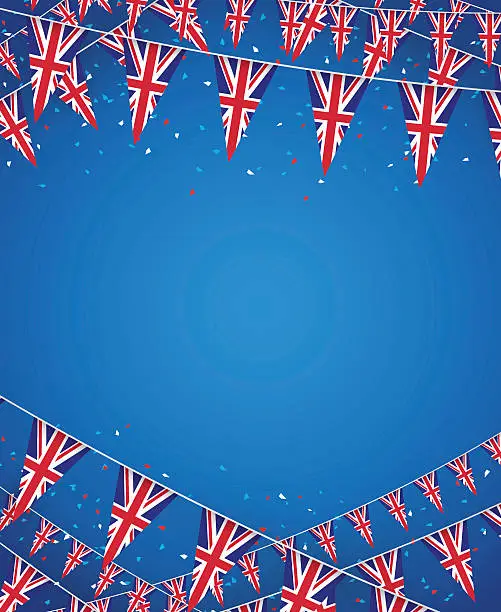 Vector illustration of UK flags