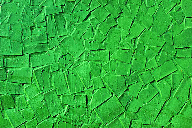 istock Background of painted green broken tiles 542329442