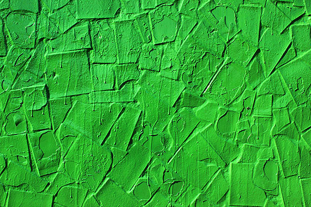 istock Background of painted green broken tiles 542329526