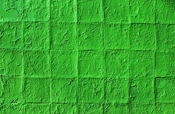 istock Background of painted green broken tiles 542329596