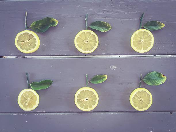 lemons on the wooden table