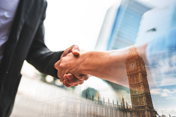 istock Business handshake on london 542330852