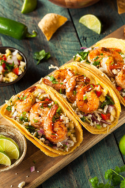 istock Homemade Spicy Shrimp Tacos 542331656