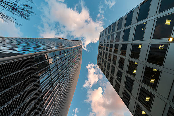 istock Bottom view of modern skyscrapers 542331822