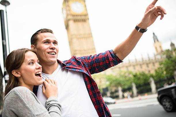 istock Couple walking togetherness in London 542331978