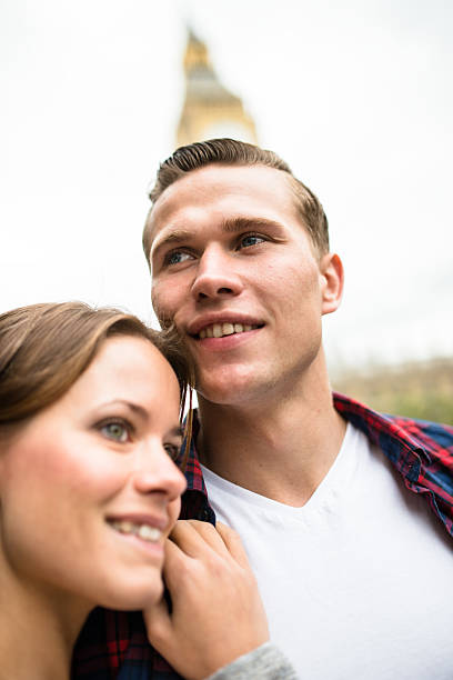 istock Couple walking togetherness in London 542332110