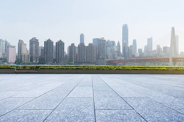 istock empty floor with cityscape and skyline of chongqing 542550188