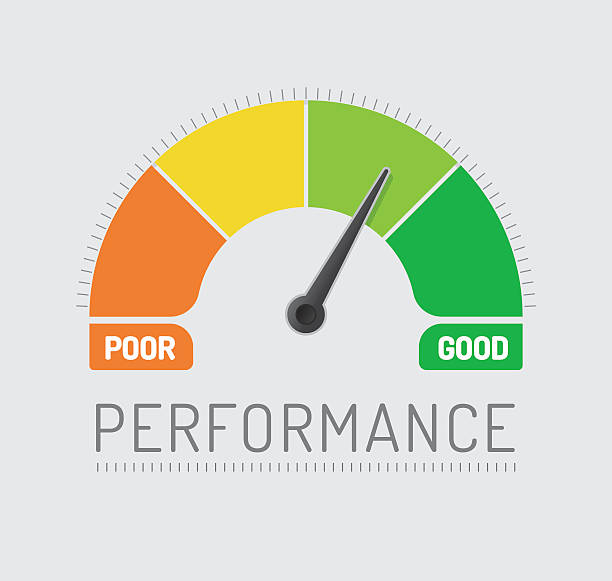 Performance Chart Performance Chart benchmarking stock illustrations