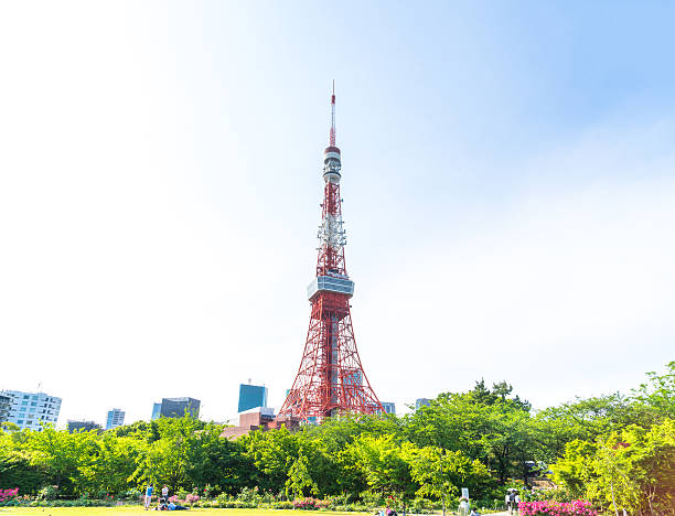 istock tokyo television tower in sunny sky 542552320