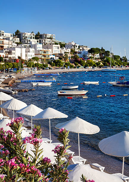 istock White Umbrellas on the Bodrum beach 542552324